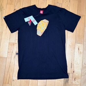 Icecream Black Tee with Yellow Watch Graphic